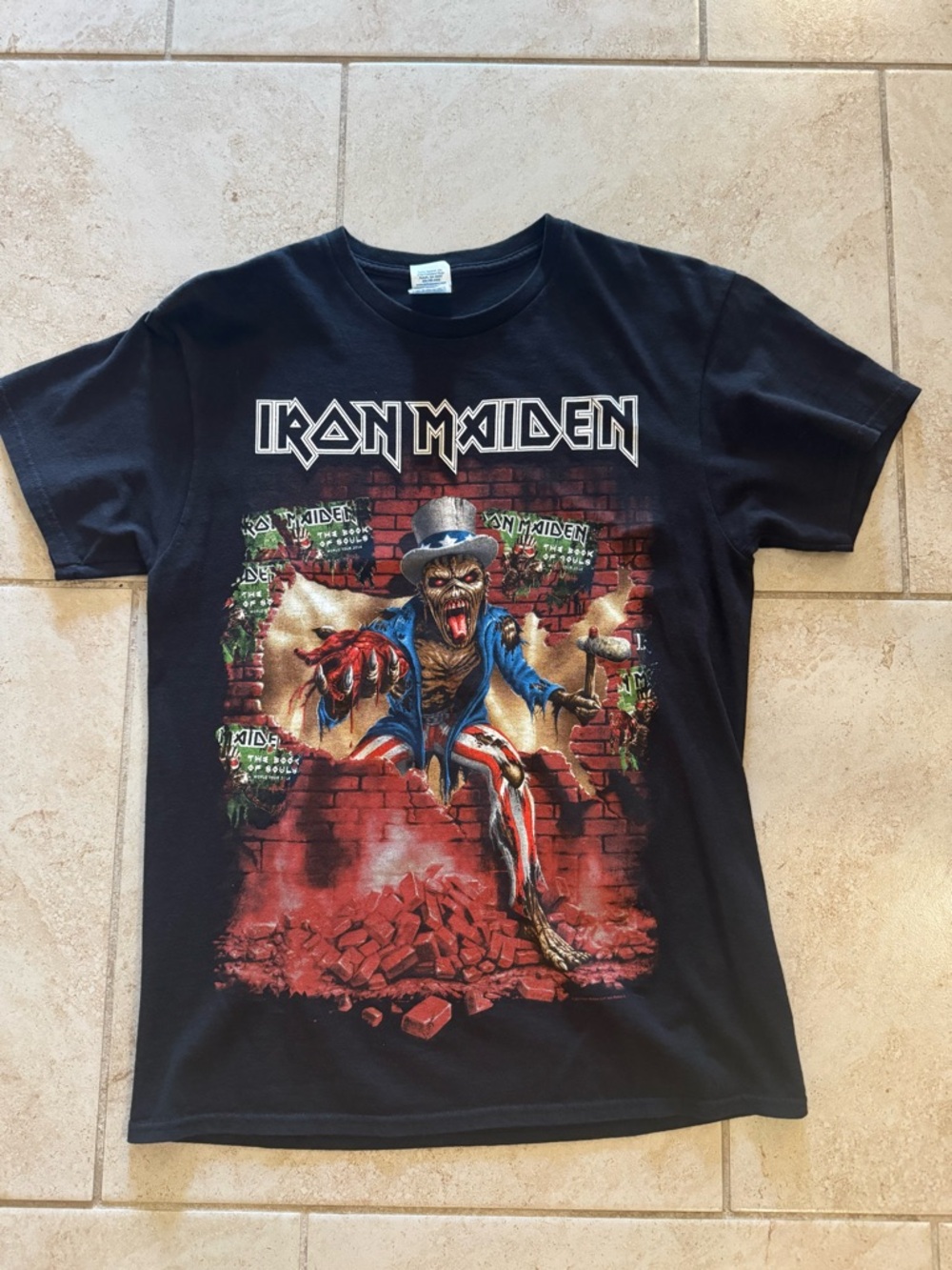 Iron Maiden Book Of Souls USA Dates Tour Shirt 2017 M